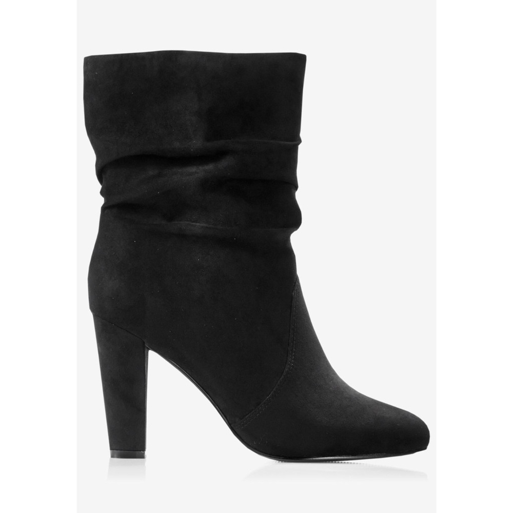 Express Slouchy Faux Suede Heeled Boot